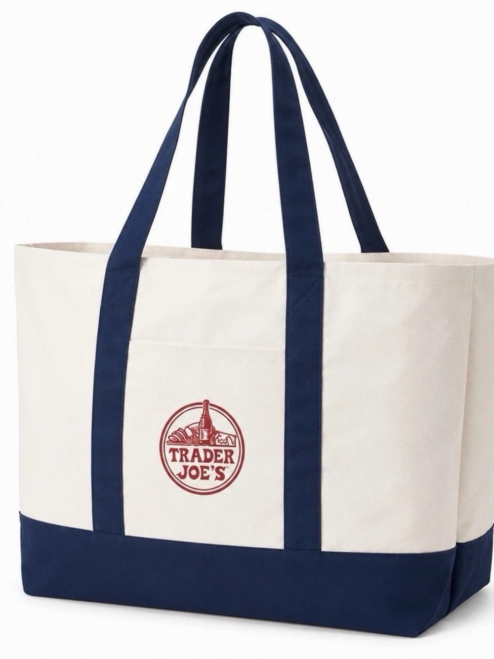 Trader Joe’s Large Navy Canvas Tote Bag